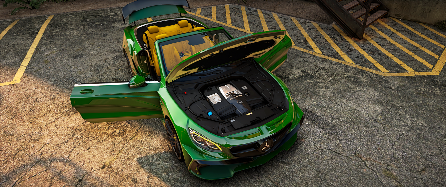 Mercedes S63 Squalo Widebody [Animated Roof]