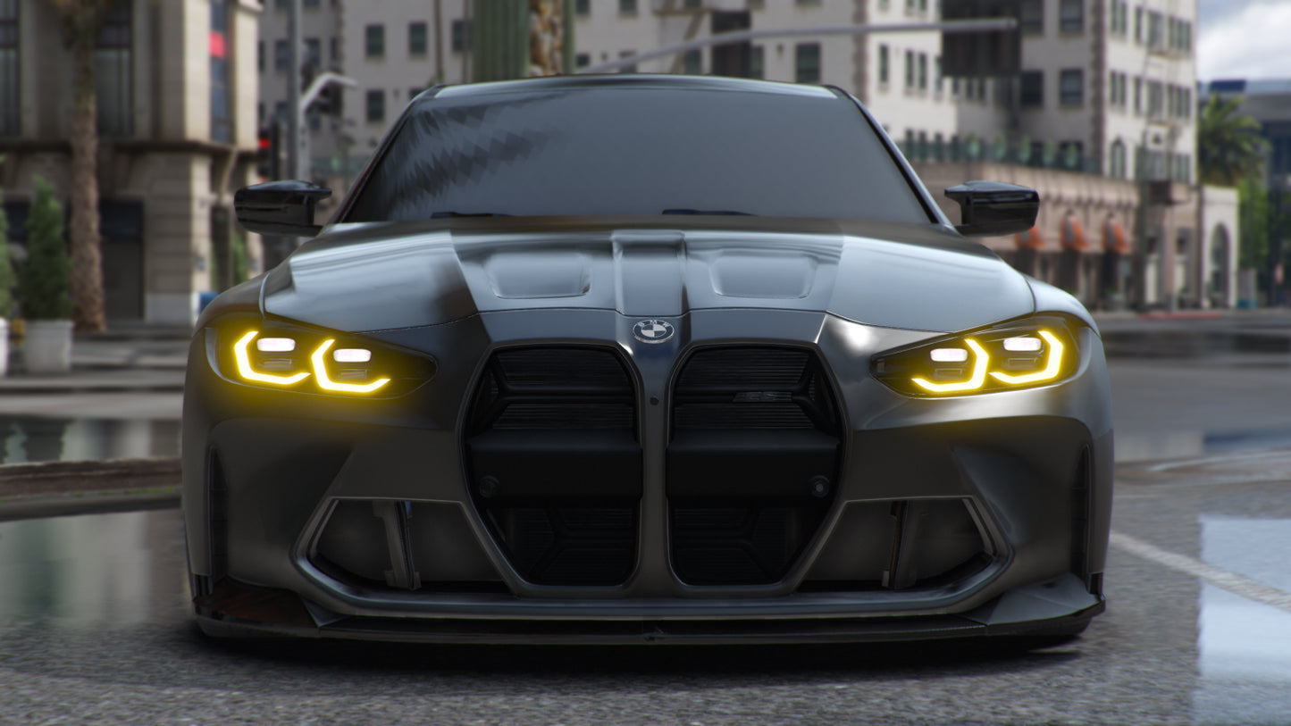 BMW M3CS G80 Blacked Out Edition 5 Seater [Animated Taillights] V2