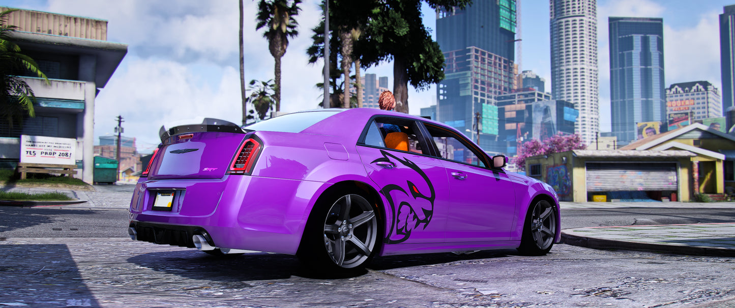 Chrysler 300 SRT8 Hellcat Customs (Animation Window and Roof)