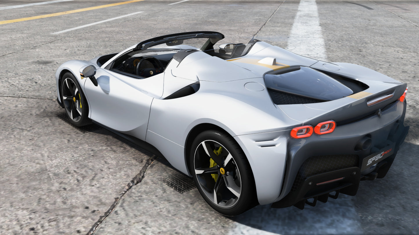 Ferrari SF90 Stradale Spider Animated Roof
