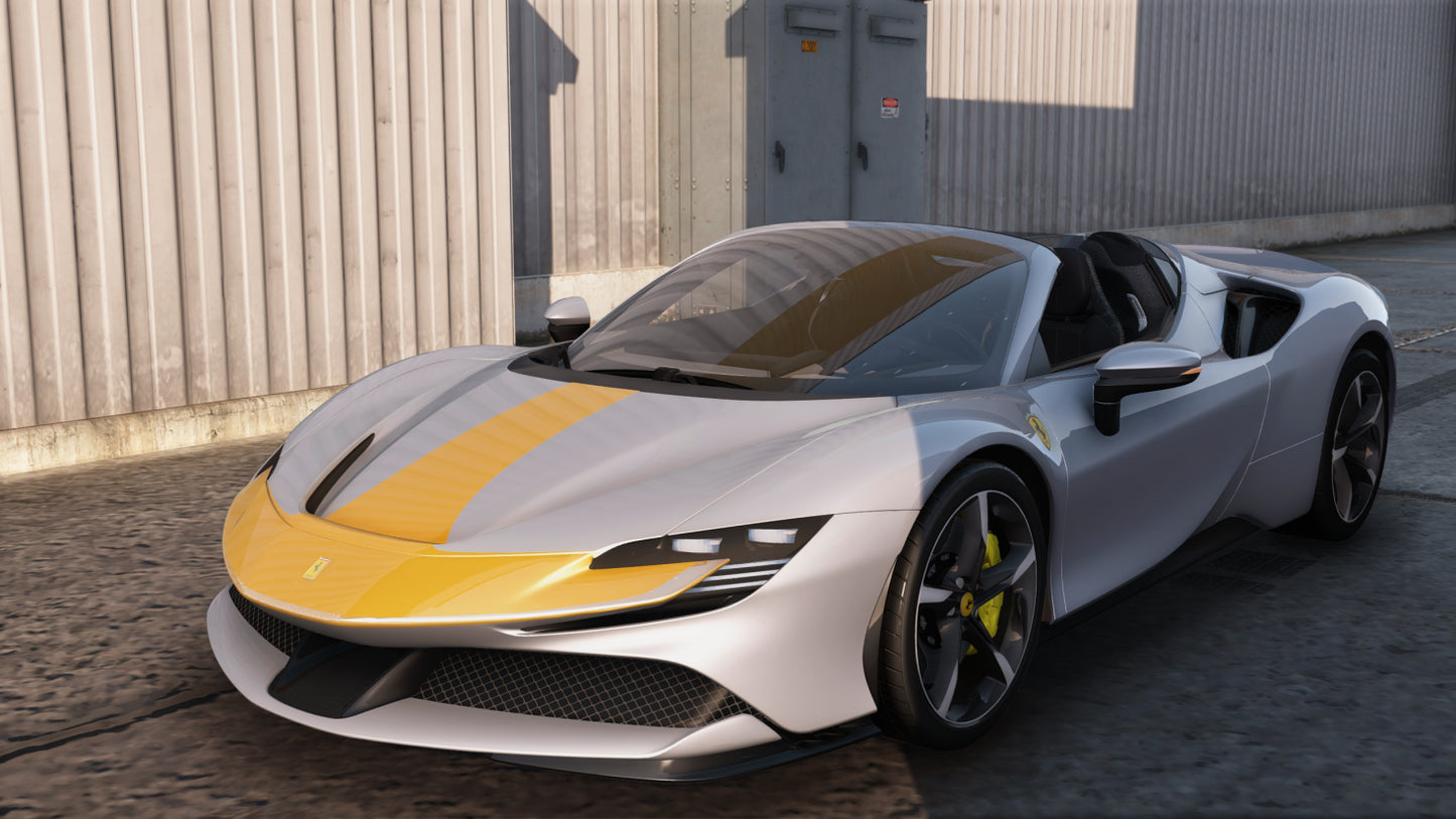 Ferrari SF90 Stradale Spider Animated Roof