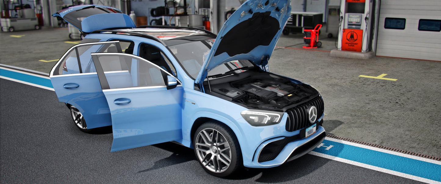 Mercedes GLE63 [Animation sun roof] 2021