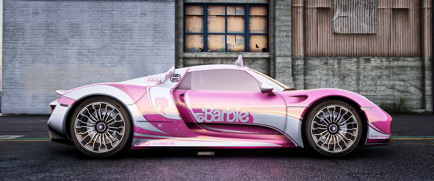 Custom Animated Barbie Porsche 918 Spyder [40+ Tuning Parts]