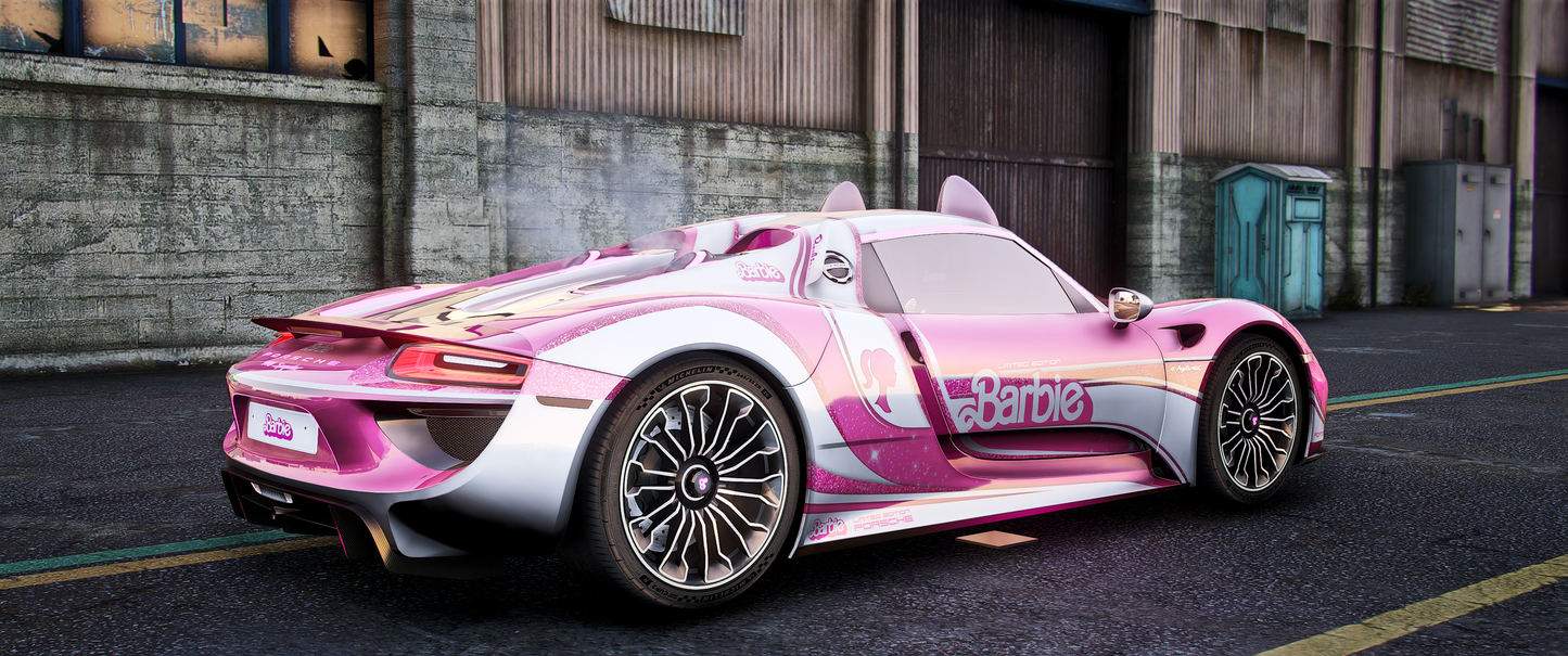 Custom Animated Barbie Porsche 918 Spyder [40+ Tuning Parts]
