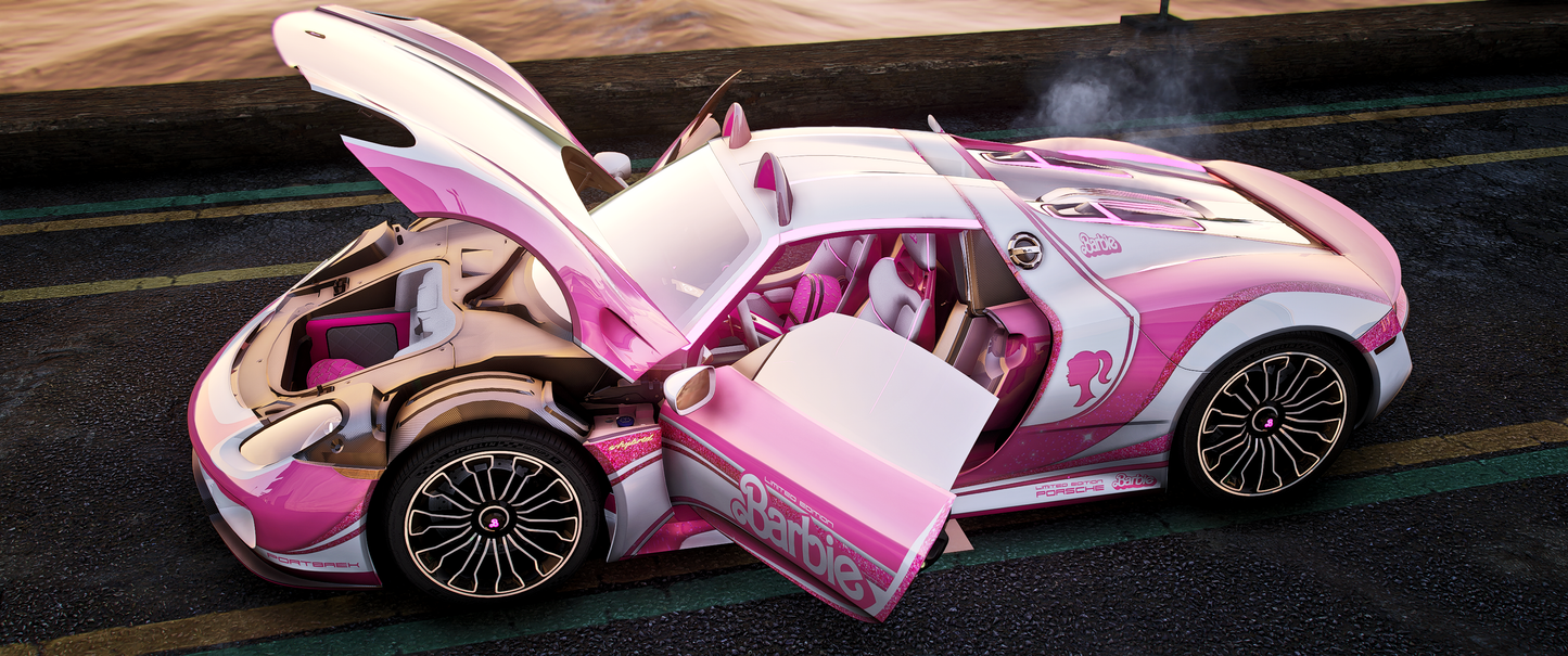 Custom Animated Barbie Porsche 918 Spyder [40+ Tuning Parts]